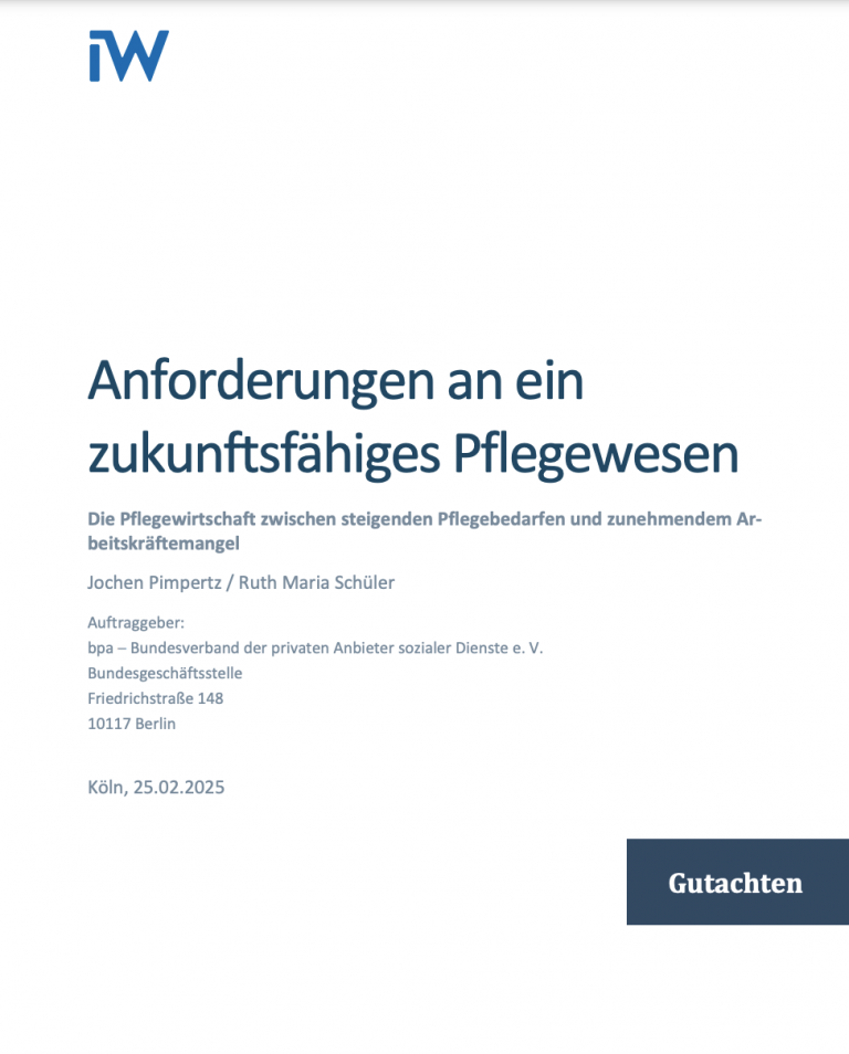 Anforderungen an ein zukunftsfähiges Pflegewesen